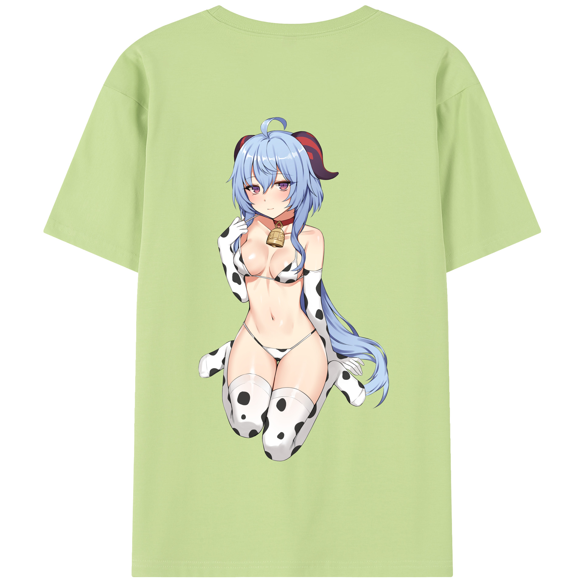 げんし神 甘雨 かんう genshin Ganyu 綿100％半袖Tシャツ（背面プリント）